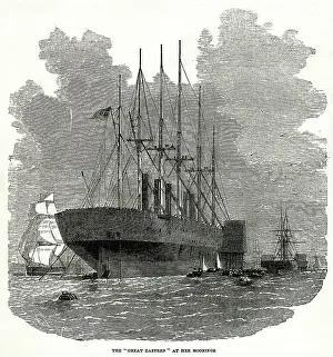 Deptford: SS Great Eastern - at her moorings in Deptford 1859