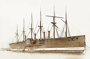 SS Great Eastern in the River Mersey during decommissioning
