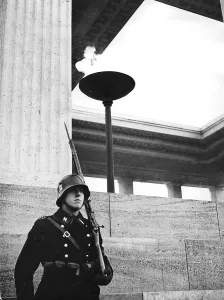 Fluting: SS guard at Honour Temple, Munich, Germany