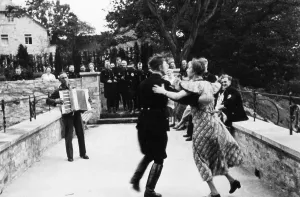 Organisations: SS guards dancing, 1937