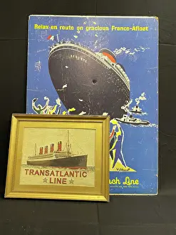 Reparation: SS Liberte (framed) and Villemot design