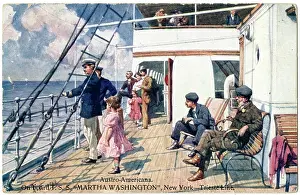 Deckchair: SS Martha Washington, with passengers on deck