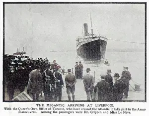 Megantic: SS Megantic arriving in Liverpool