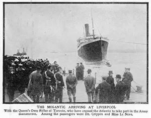 Megantic: SS Megantic arriving in Liverpool