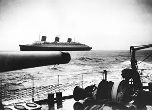 Normandie: S.S. Normandie at sea, ca. 1938
