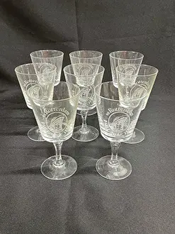 Goblets: SS Rotterdam collection of eight cut glass goblets