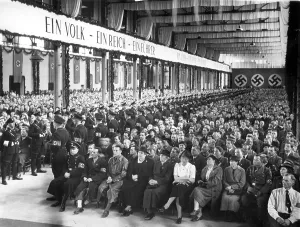 Linz: SS soldiers as marshals, 1938