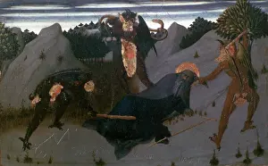 Beaten: St Anthony Beaten by Devils Artist: Sassetta