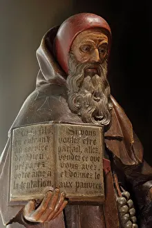 Rolin: St Anthony statue, Hospices de Beaune, Beaune