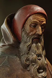Rolin: St Anthony statue, Hospices de Beaune, Beaune