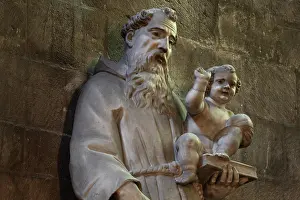 Beaucaire: St Anthony statue, Rouen Cathedral, Normandy, France