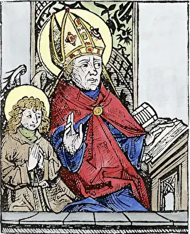 Mitre: St Augustine of Hippo (350-430) one of the great