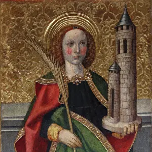 Huguet: St Barbara, Altarpiece of the Transfiguration