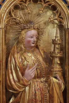 Baerze: St Barbara, Crucifixion Altarpiece, Musee des