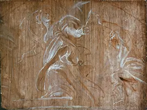 St Barbara pursued by her Father