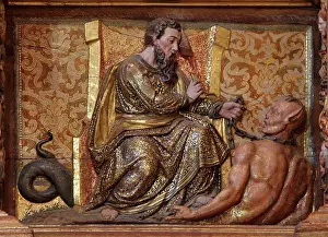 Geronimo: St Bartholomew, altarpiece relief, Monasterio