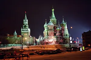 Spasskaya: St. Basil's Cathedral and Spasskaya Tower, 2000