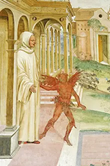 Daemon: St. Benedict disposses a devil from a monk