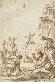 The Ashmolean Museum: St Benedict expelling the Devil who made the Stone immovable