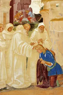 Saintly: St. Benedict reprehend a pilgrim to break his Lenten fast fa