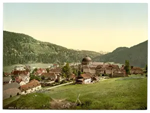 Blasien: St. Blasien, general view, Black Forest, Baden, Germany