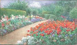 Pressland: St. Botolph's, Sevenoaks. Garden with path and flowers
