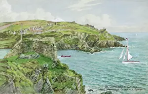 Fowey: St Catherine's Castle and harbour entrance, Fowey, Cornwall