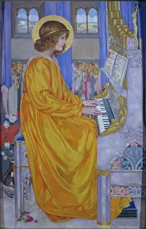 Cecilia: St Cecilia ' playing music on an organ