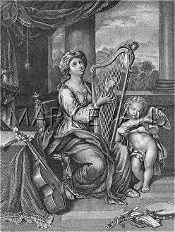 Harpe: ST CECILIA PLAYS HARPE