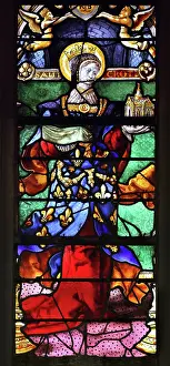 Clotilde: St Clotilde stained glass window, Collegiate Church