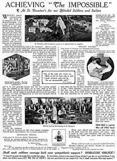 Dunstans: St Dunstan's Hostel advertisement, WW1