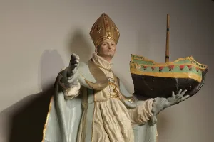 Elmo: St Elmo statue, Musee d'histoire de Nantes, Nantes, France