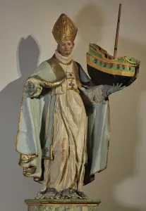 Elmo: St Elmo statue, Musee d'histoire de Nantes, Nantes, France