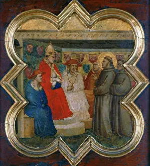 1290: St. Francis preaching before Honorius III