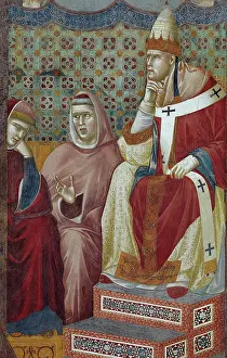 1296: St Francis preaching before Honorius III (detail)