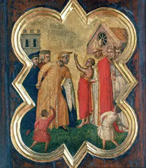 1290: St. Francis renouncing his possessions