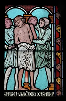 Steinheil: St Genevieve stained glass window, Cloister, Cathedrale