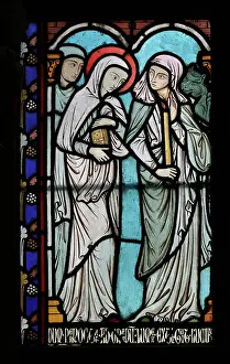 Steinheil: St Genevieve stained glass window, Cloister, Cathedrale