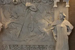 Gargallo: St George relief, Administration Pavilion, Hospital