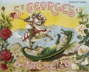 Patriot: St George's Cracker box label design