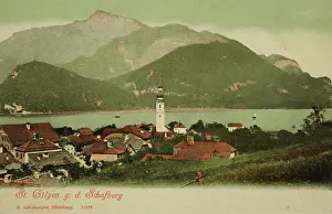 Schafberg: St. Gilgen with the Schafberg. About 1905