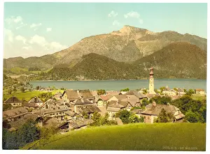 Gilgen: St. Gilgen, towards the Schafberg, Upper Austria, Austro-Hun
