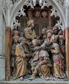 Hermogenes: St James preaching, South transept, Amiens Cathedral