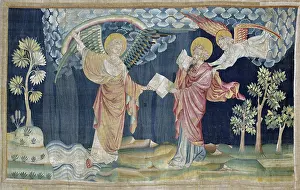 1382: St John Eating the Book. Apocalypse of Angers