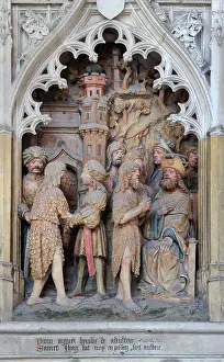 Henencourt: St John relief, choir screen, Amiens cathedral