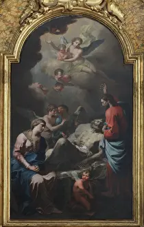 St Joseph painting, Temple of Minerva, Assisi, Umbria, Italy