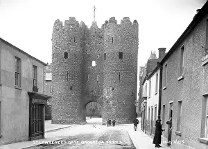 Louth: St Lawrence's Gate, Drogheda, from S