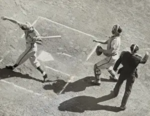 Gutteridge: St. Louis Browns Don Gutteridge striking out in