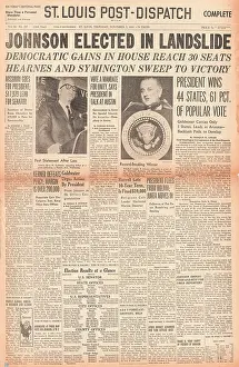 Banes: St Louis Post Dispatch Lyndon B Johnson elected president
