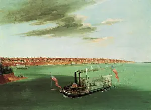 Catlin: St Louis from the River Below, by George Catlin